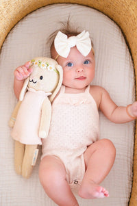 Cotton Candy | Organic Pointelle Criss-Cross Bodysuit