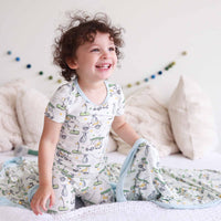 Country Club Cuties Two Piece Pajama Set | Blue