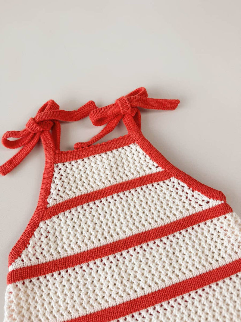 Crochet Knit Cotton Romper