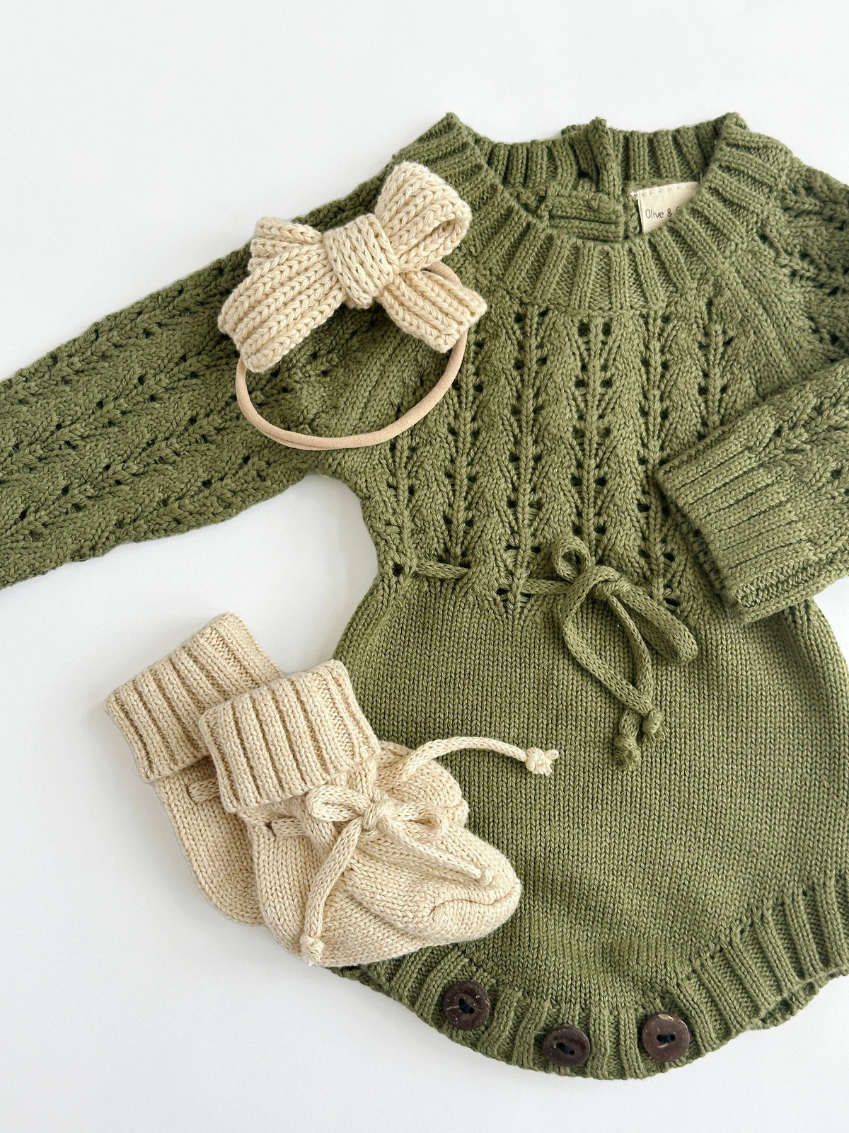 Knitted Booties Socks - Coco Speckle