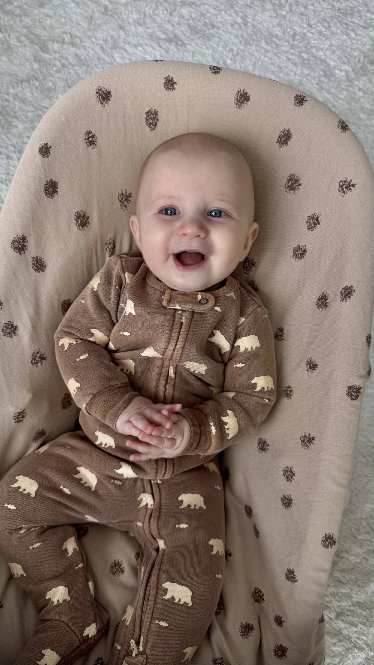 Latte Bear | Organic Cozy Zipper Footie
