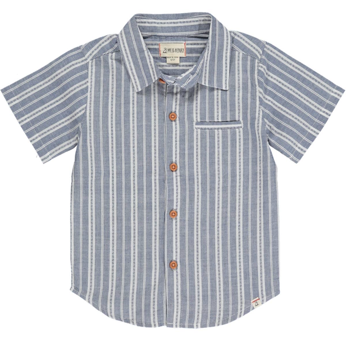 Newport Blue/White Striped Woven Shirt