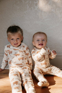 Highland Cow | Organic Zipper Footie