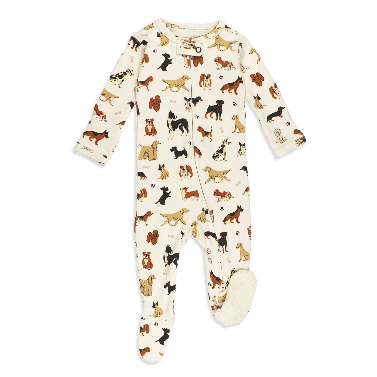 Puppy Love | Organic Zipper Footie