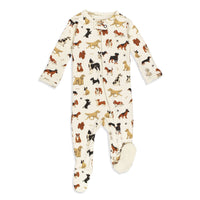 Puppy Love | Organic Zipper Footie