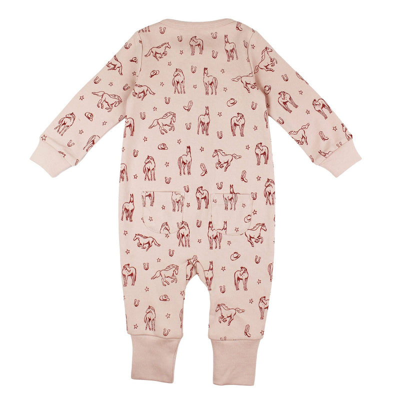 Rodeo Rose | Organic Zipper Romper
