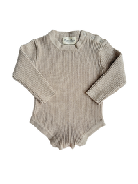 Baby Rib Bodysuit - Heather Beige