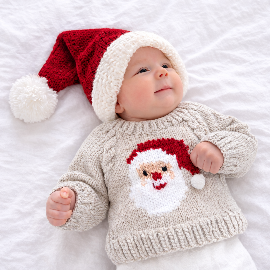 Santa Crimson Stocking Hat