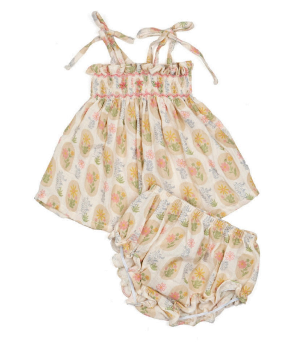 Strap Smock Set - Early Blooms
