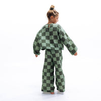 MAYA SET | 2 PIECE OUTFIT | CHECKERED GREEN
