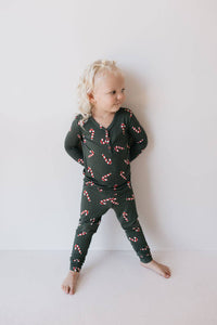 Bamboo Two Piece Pajamas | Candy Cane Lane