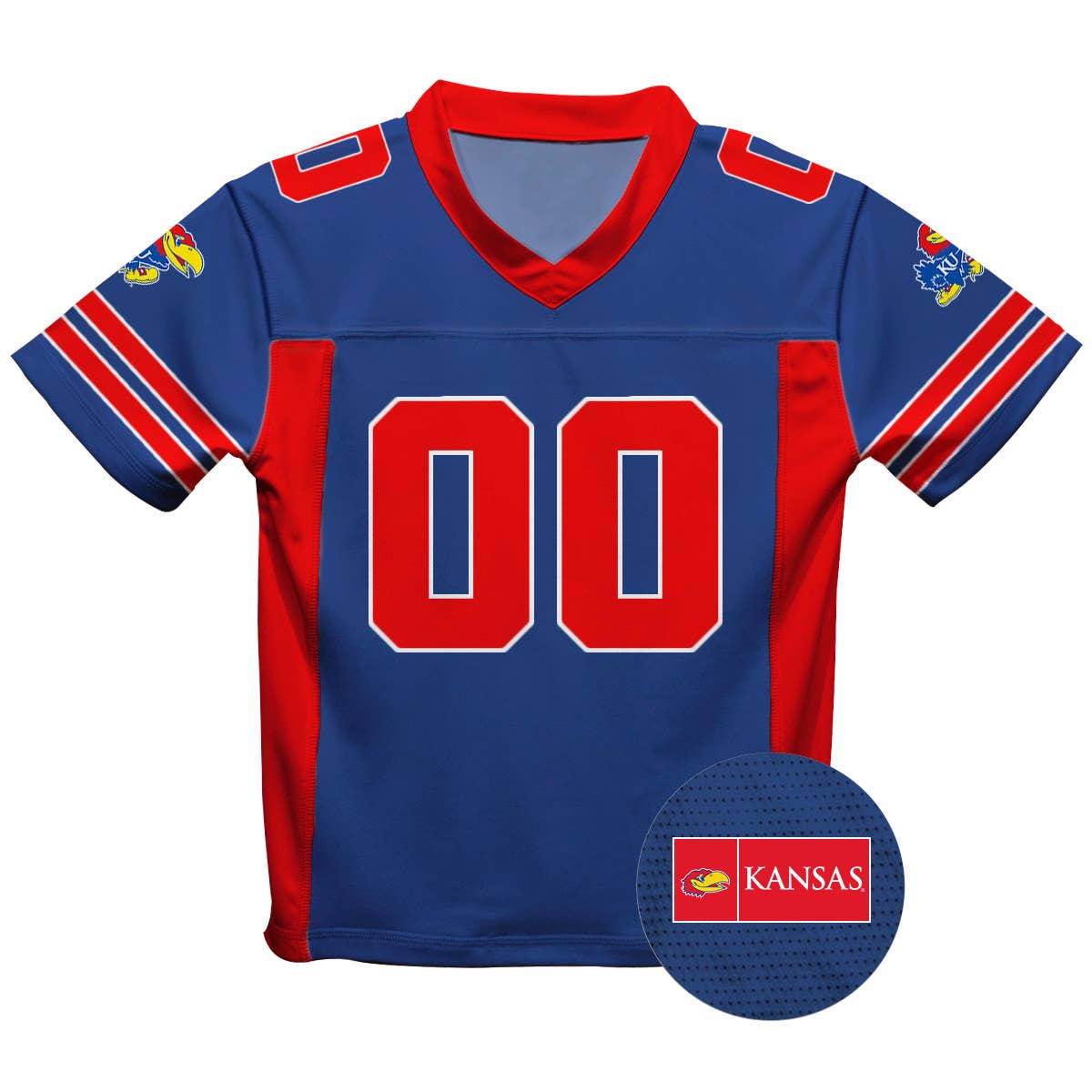 Kansas Jayhawks Blue Boys Fashion Football T-Shirt