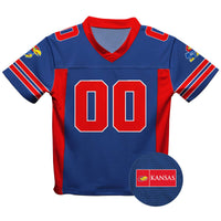 Kansas Jayhawks Blue Boys Fashion Football T-Shirt