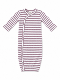 Violet Stripe Ribbed Gown