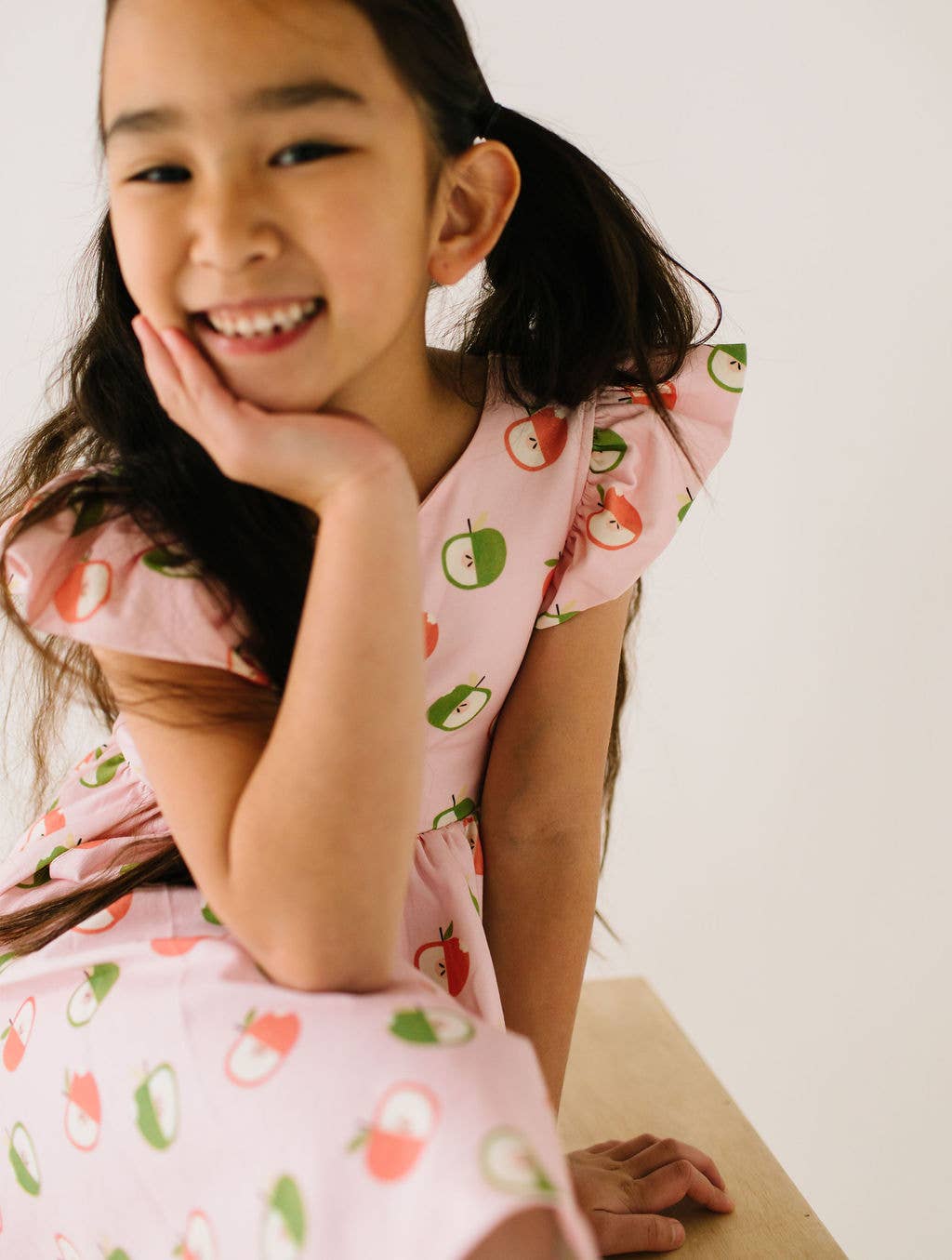 Olivia Dress in Apple A Day