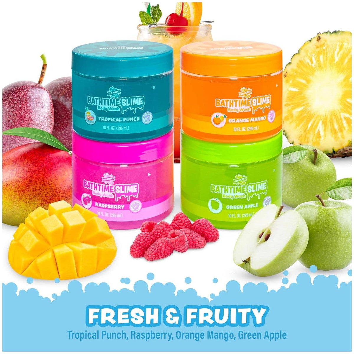 Tub Works® Bath Slime Kids Body Wash, Variety Limited Edition Colors