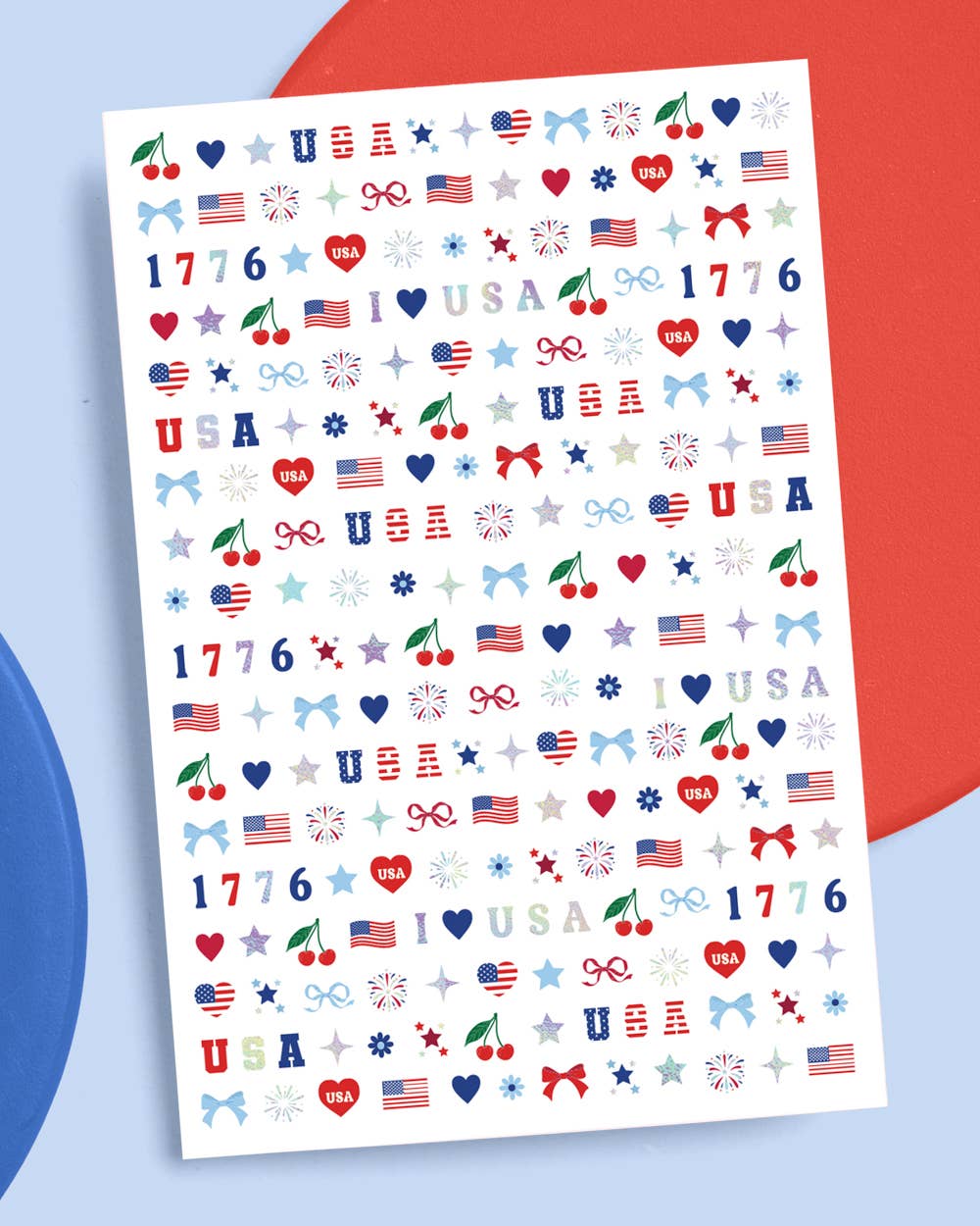America 250 Nail Stickers | patriotic nails, usa party