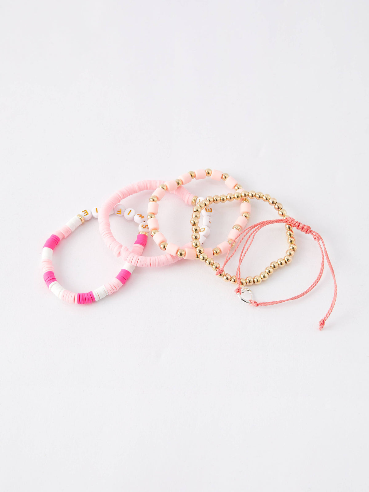 TS Seed Beads Bracelet Elastic Beaded Letter Set