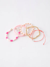TS Seed Beads Bracelet Elastic Beaded Letter Set