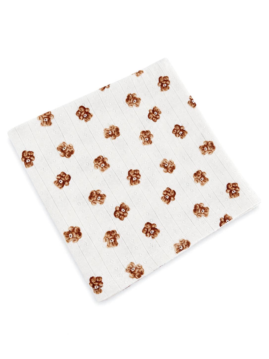 Teddy Bear Organic Pointelle Swaddle