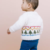 Holiday Tree Fair Isle Cardigan Kids Baby Sweater