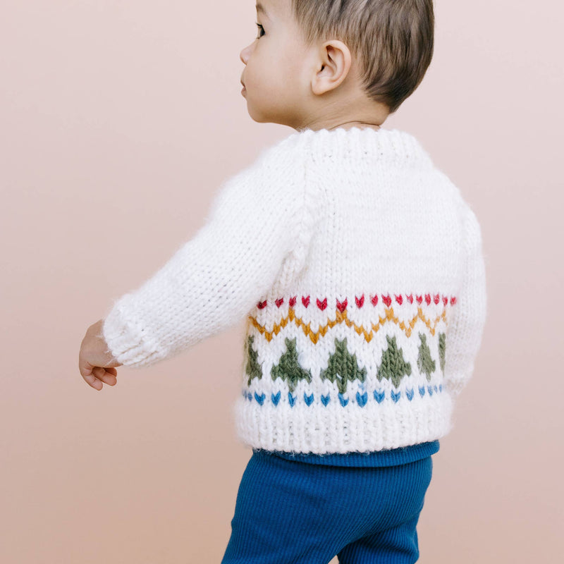 Holiday Tree Fair Isle Cardigan Kids Baby Sweater