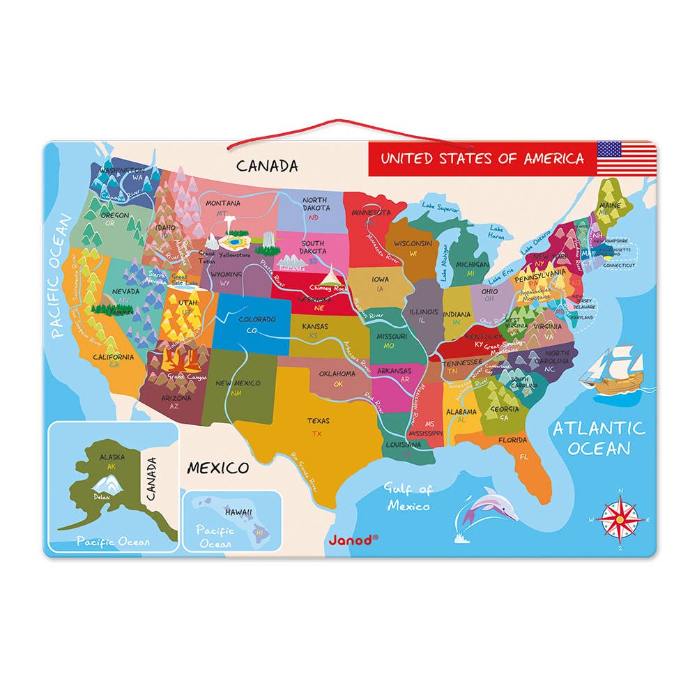 MAGNETIC USA MAP