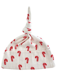 Candy Cane Organic Pointelle Beanie