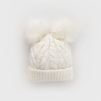Winter White Fluffer Beanie Hat