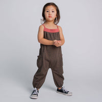 Strappy Jumper - Olive Polka Dot