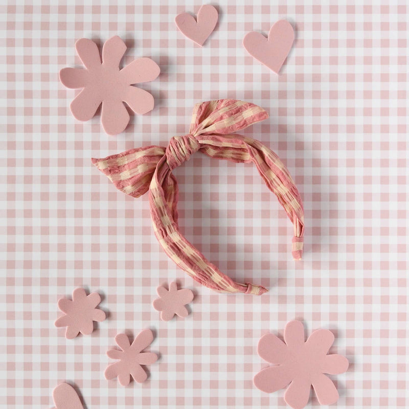 Taylor Gingham Tie Headband