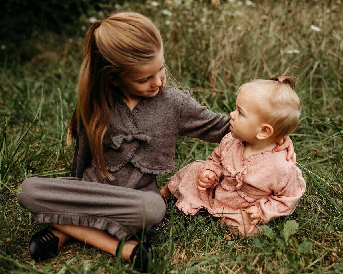 Taffy | Organic Pointelle Ruffle Sweater