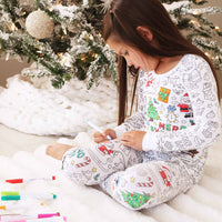 Colorable Two Piece Pajama Set | Christmas Morning
