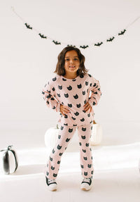 Lounge Wear Set in Black Cat