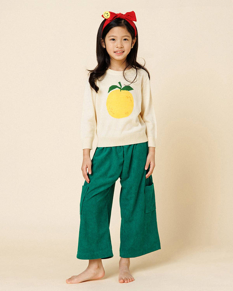 Corduroy Wide Pants - Green