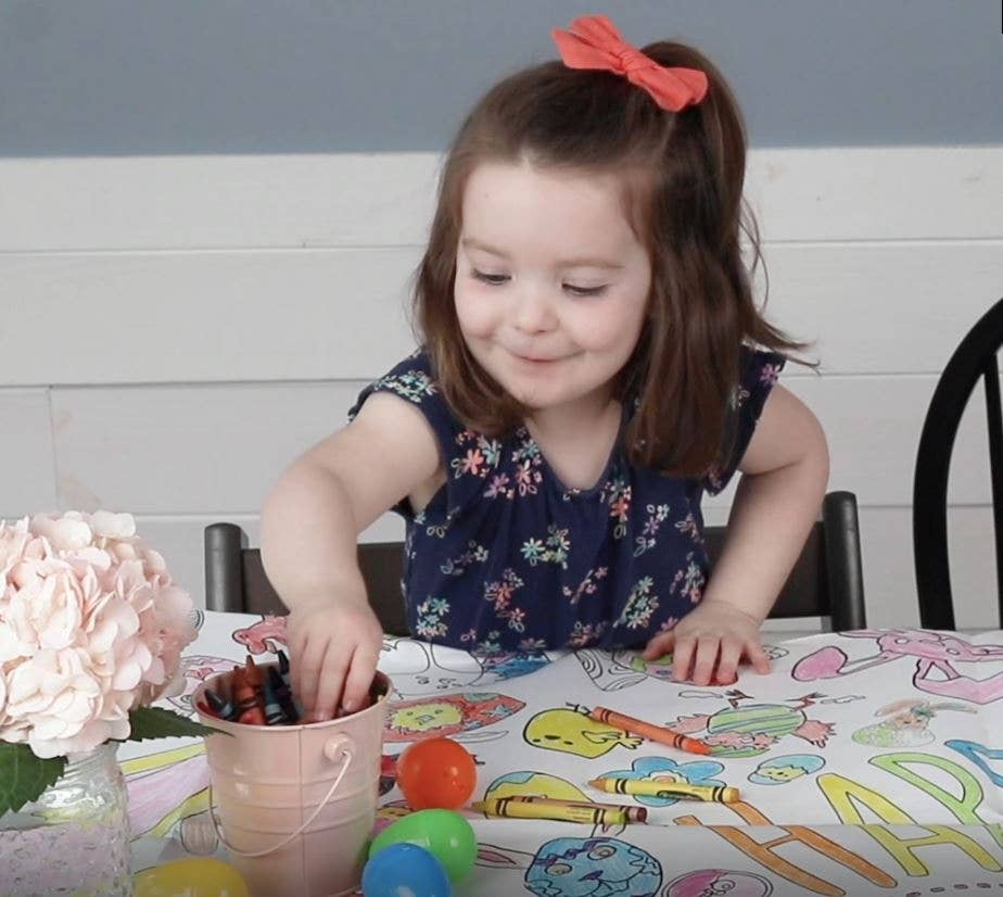 Kids Easter Coloring Tablecloth Activity