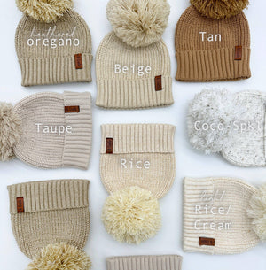 Cotton Pom Beanie - Coco Speckle