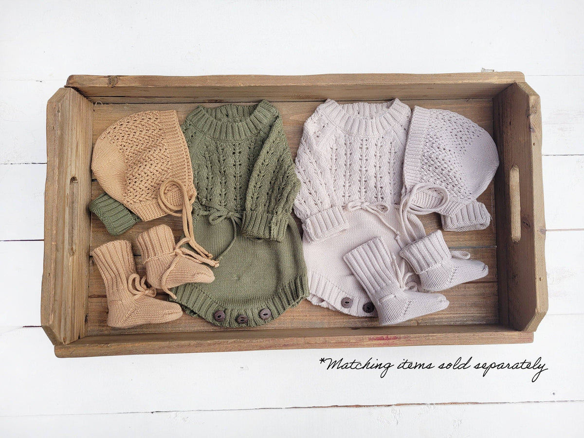 Knitted Booties Socks - Coco Speckle