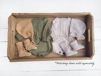 Knitted Booties Socks - Coco Speckle