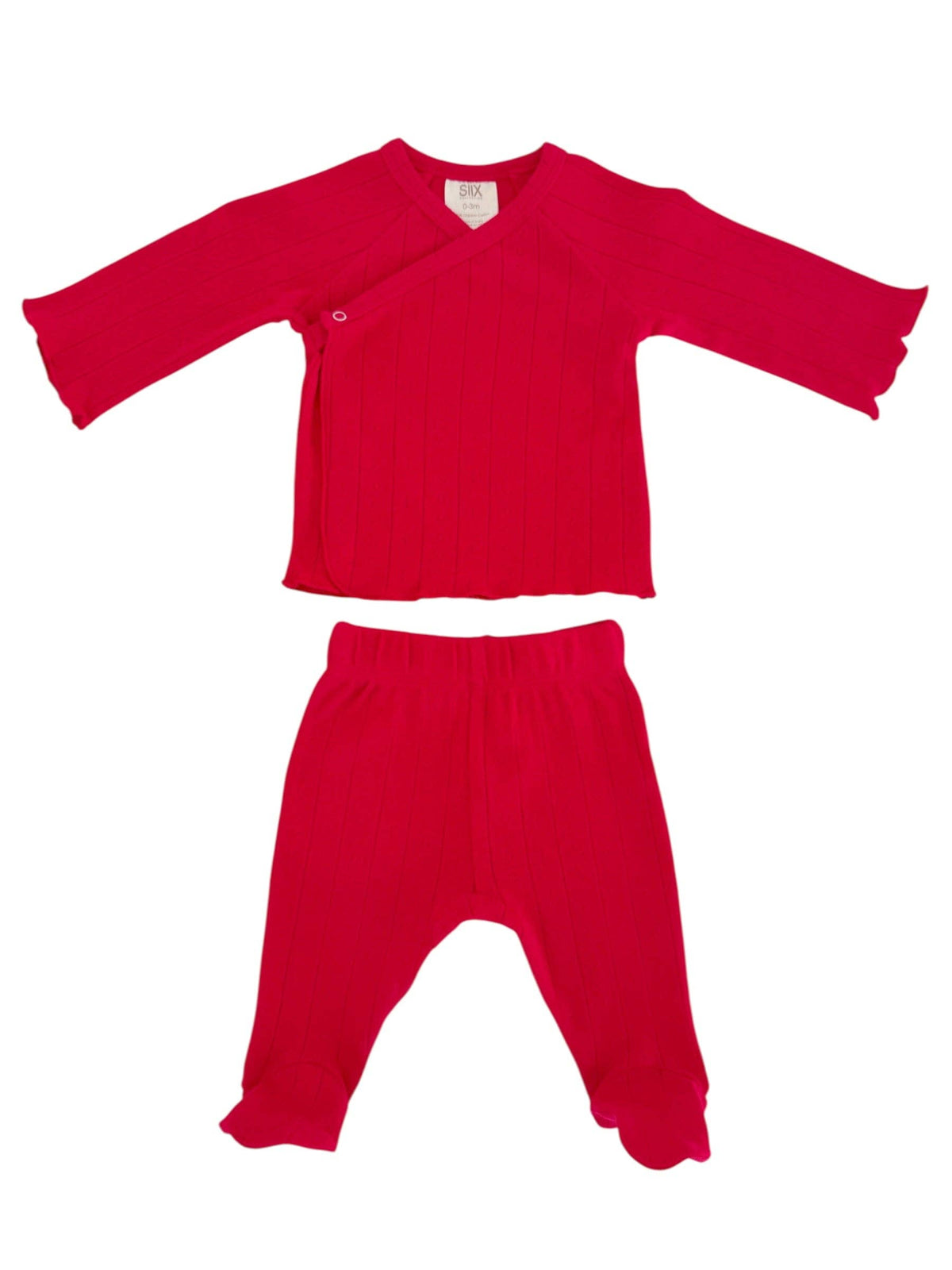 Red Organic Pointelle Newborn Set