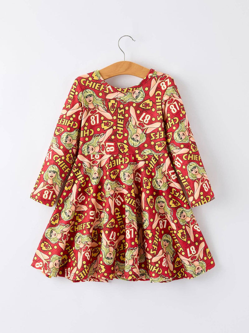 TS Red Girls Football Dress