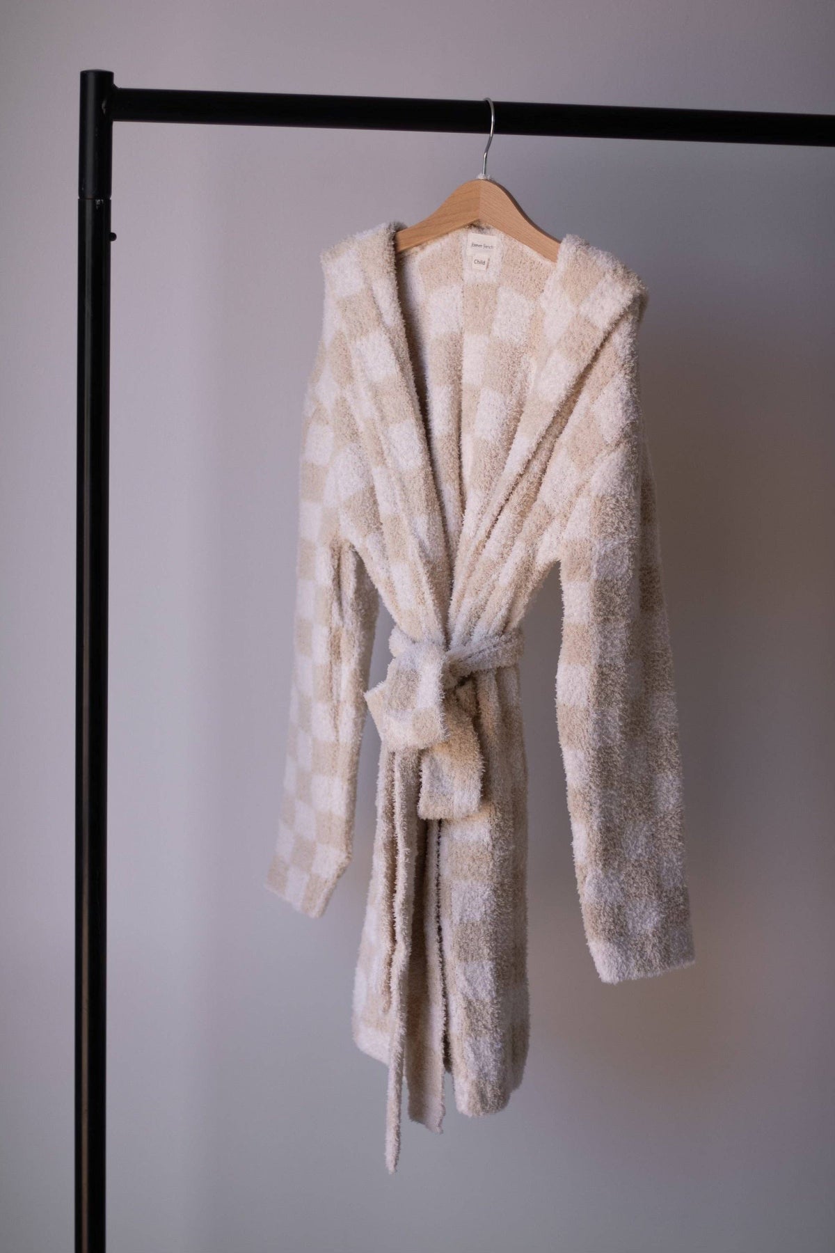 Children's Robe | Cream Checkerboard