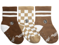 Kids Socks 3-Pack Brownie Checks