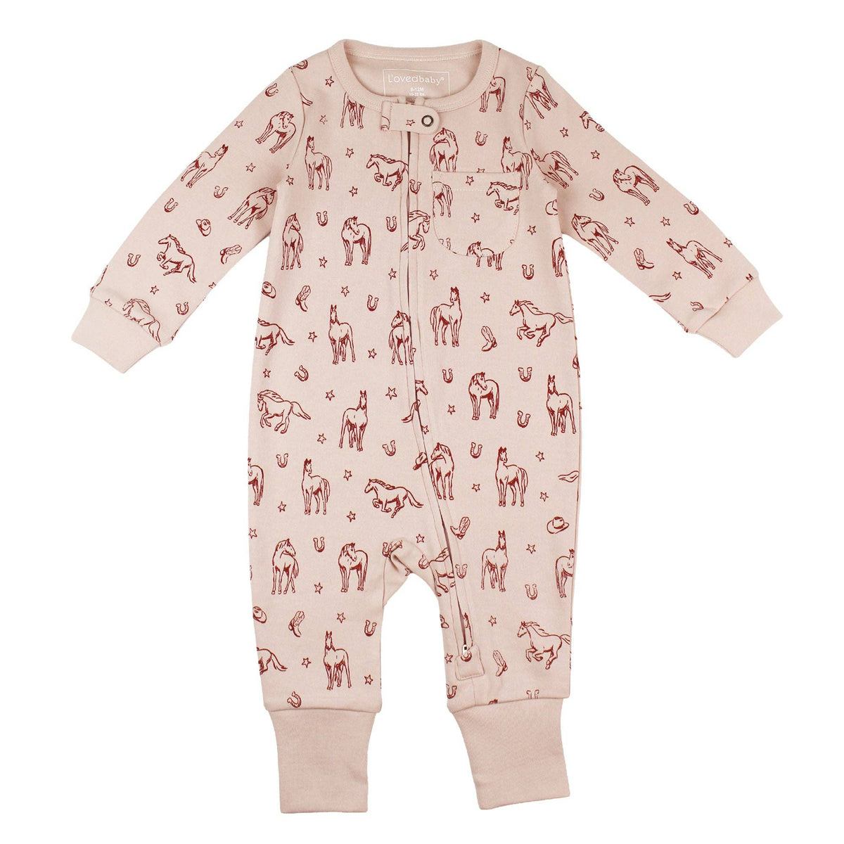 Rodeo Rose | Organic Zipper Romper