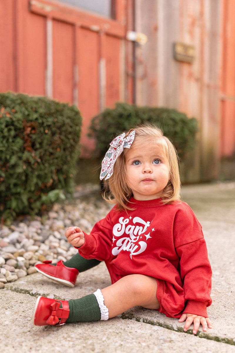 Santa Baby Christmas Sweatshirt Romper