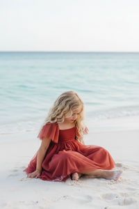 Fawn Dress (venetian red tulle)