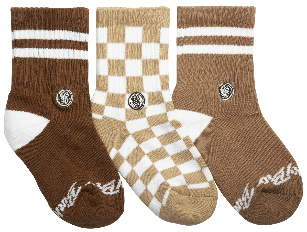 Kids Socks 3-Pack Brownie Checks