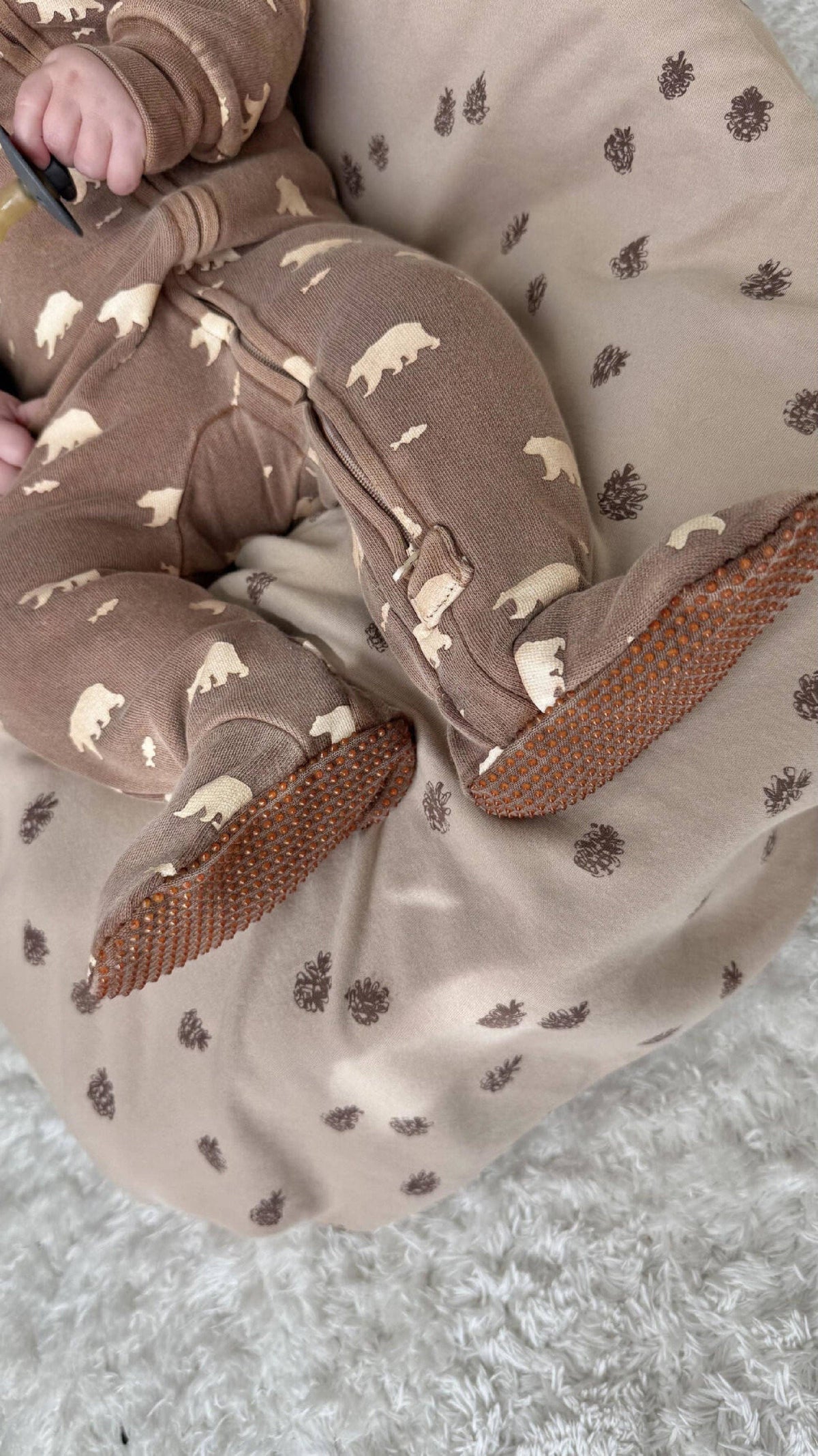 Latte Bear | Organic Cozy Zipper Footie