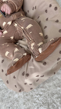 Latte Bear | Organic Cozy Zipper Footie