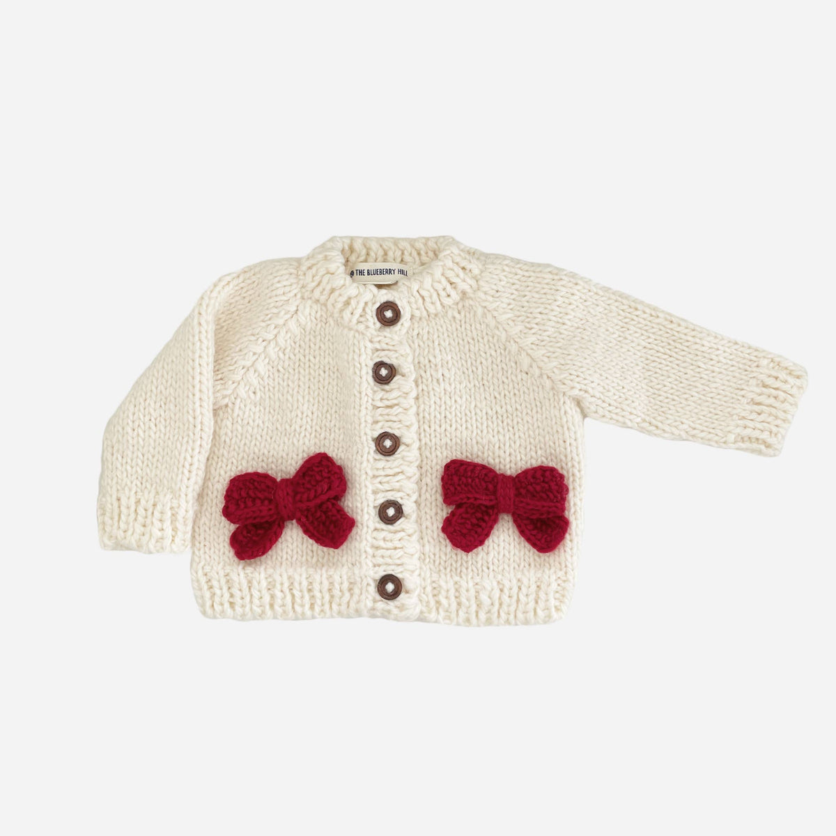 Red Bow Cardigan Sweater